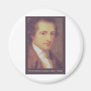 Goethe "Liebe oder Flatter" Liebe Zitat Geschenke Magnet