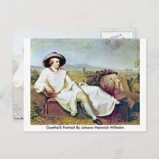 Goethe-Portrait von Johann Heinrich Wilhelm Postkarte (Vorne/Hinten)