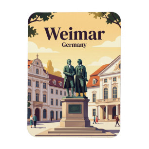 Goethe-Schiller-Denkmal, Weimar, Thüringen, Deutsc Magnet