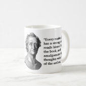 Goethe Zitat von Lesern Kaffeetasse (VorderseiteRechts)