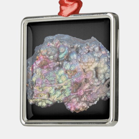 Goethite, der Iridescence zeigt Ornament Aus Metall (Links)