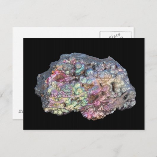 Goethite Showing Iridescence Postkarte (Vorne/Hinten)