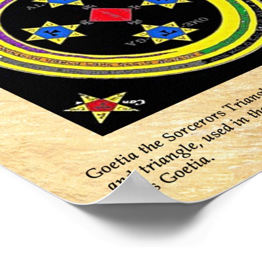 GOETIA die SORCERORS TRIANGLE Poster (Ecke)
