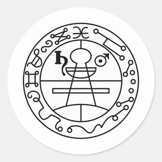 Goetia Siegel von Solomon Runder Aufkleber (Vorderseite)
