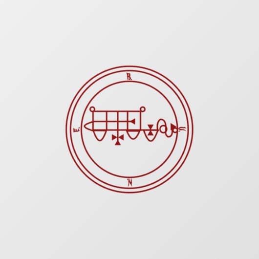 Goetic Sigil of Bune (Bim) Fensteraufkleber (Blatt)