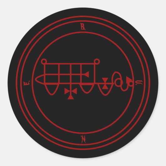 Goetic Sigil of Bune (Bim) Runder Aufkleber (Vorderseite)