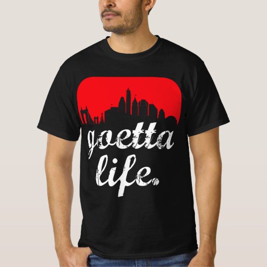 Goetta Life Cincinnati Skyline Funny Cincinnati Fo T-Shirt (Vorderseite)
