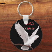 Goffin's Cockatoo Anpassbarer Schlüsselanhänger (Vorderseite)