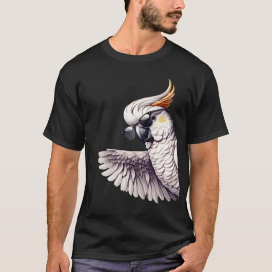 Goffins Cockatoo Parrot mit Sonnenbrille Funny Say T-Shirt (Vorderseite)