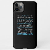 Goggle Wearing Lap Timing Dreh, Schwimmen zu mache iPhone Hülle (Rückseite)