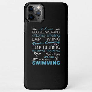 Goggle Wearing Lap Timing Dreh, Schwimmen zu mache iPhone 11Pro Max Hülle