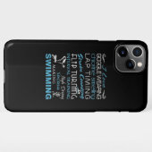 Goggle Wearing Lap Timing Dreh, Schwimmen zu mache iPhone Hülle (Rückseite (Horizontal))