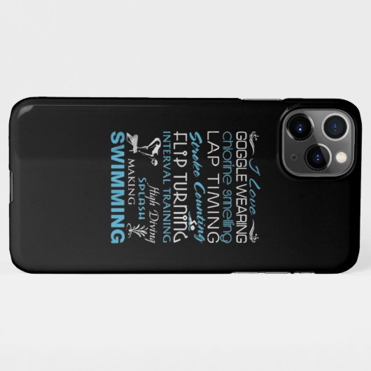 Goggle Wearing Lap Timing Dreh, Schwimmen zu mache iPhone Hülle (Rückseite (Horizontal))