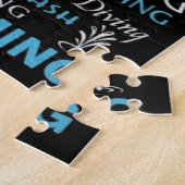 Goggle Wearing Lap Timing Dreh, Schwimmen zu mache Puzzle (Seite)