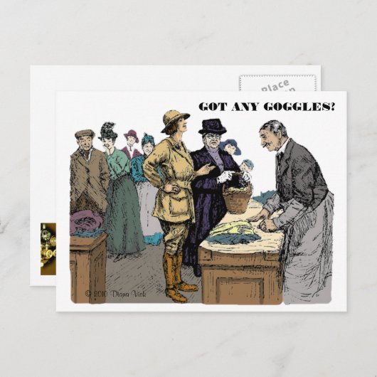 Goggles Postkarte (Vorne/Hinten)