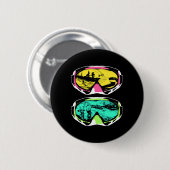 Goggles Snow Mountain Snowboard Button (Vorne & Hinten)