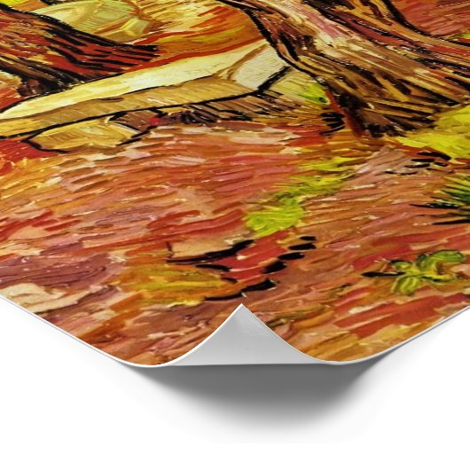 Gogh - Die Steinbank im Garten bei Saint-Paul Poster (Ecke)