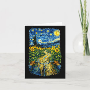 Gogh fährt lustiges Fahrrad-Kunstfahrrad Karte
