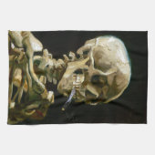 Gogh Head of a Skeleton with a Burning Cigarette Geschirrtuch (Horizontal)