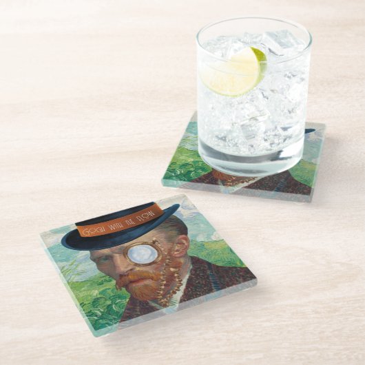 Gogh mit dem Untersetzer des Durchlassglases (Schrägansicht)