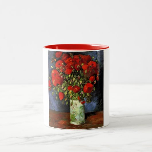 Gogh rotes zweifarbige tasse (Mittel)