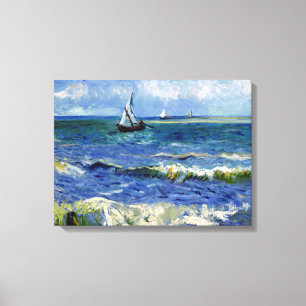 Gogh Seascape bei Les Saintes-Maries-de-la-Mer Leinwanddruck