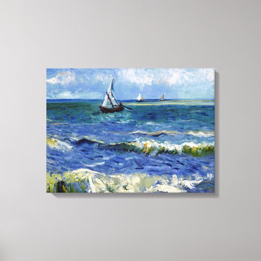 Gogh Seascape bei Les Saintes-Maries-de-la-Mer Leinwanddruck (Vorderseite)
