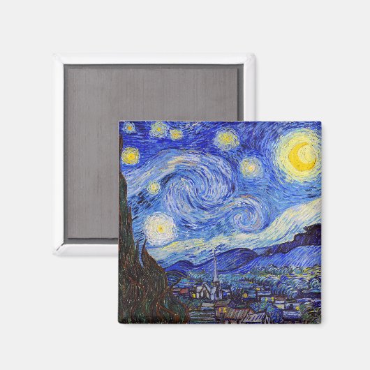 Gogh , “Starry Night” Magnet (Vorderseite/Rückseite)