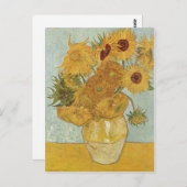 Gogh, Vincent Willem van Stilleben mit 12 Sonnenbl Postkarte (Vorne/Hinten)