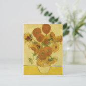 Gogh, Vincent Willem van Stilleben mit Sonnenblume Postkarte (Stehend Vorderseite)