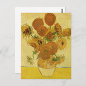 Gogh, Vincent Willem van Stilleben mit Sonnenblume Postkarte (Vorne/Hinten)