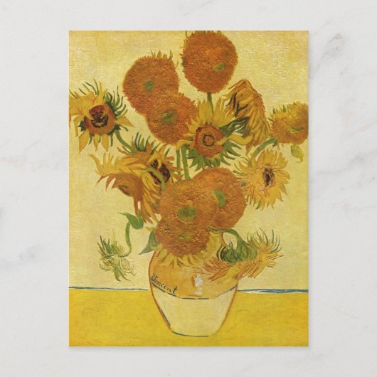 Gogh, Vincent Willem van Stilleben mit Sonnenblume Postkarte (Vorderseite)