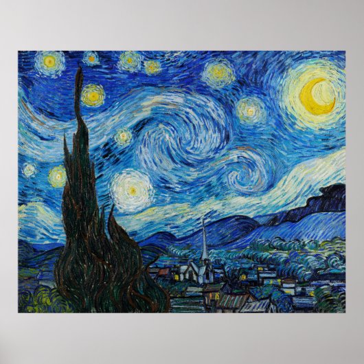 Gogh's Sternennachtplakat Poster (Vorne)