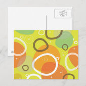 Gogo Retro Moderne Abstrakte Postkarte (Vorne/Hinten)