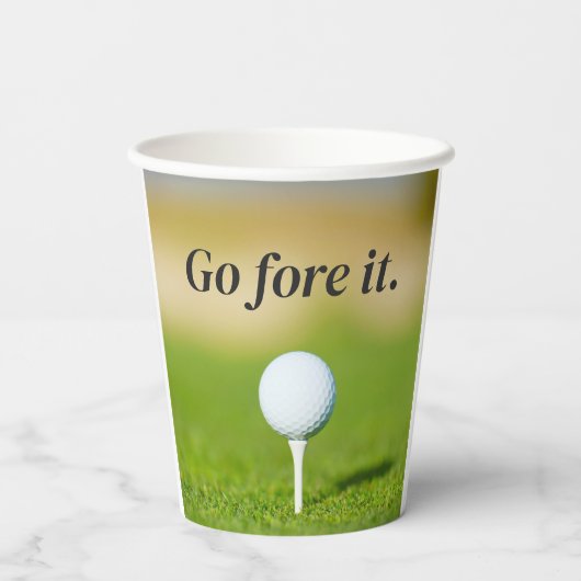 GoGoIt Golf Game Quote Party Paper Cups Pappbecher (Rückseite)