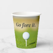 GoGoIt Golf Game Quote Party Paper Cups Pappbecher (Vorderseite)