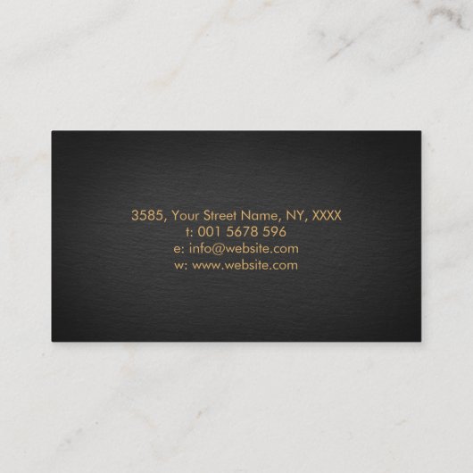 GoIden Infinity Symbol Feather - Line Art Business Visitenkarte (Rückseite)