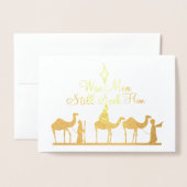 Goil Foil Foto Weihnachtskarte Drei Wisemen Folienkarte (Vorderseite mit Umschlag)