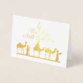 Goil Foil Foto Weihnachtskarte Drei Wisemen Folienkarte (Vorderseite)