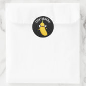 Goin Bananas Funny Fruit Pun Dark BG Runder Aufkleber (Tasche)