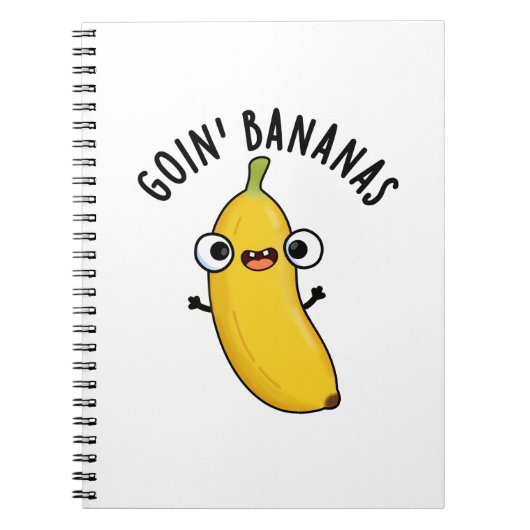 Goin Bananas Funny Fruit Pun Notizblock (Vorderseite)