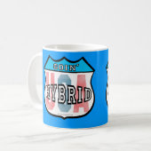 Goin Hybrid Patriotic Car Logo Art Kaffeetasse (Vorderseite Links)