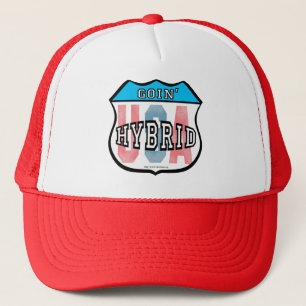 Goin Hybrid Patriotic Car Logo Art Truckerkappe