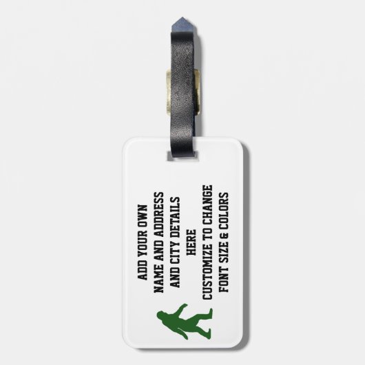 Goin squatchin gepäckanhänger (Rückseite vertikal)