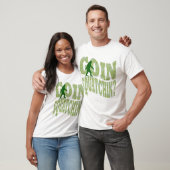 Goin Squatchin? Text & grüne Camouflage T-Shirt (Unisex)