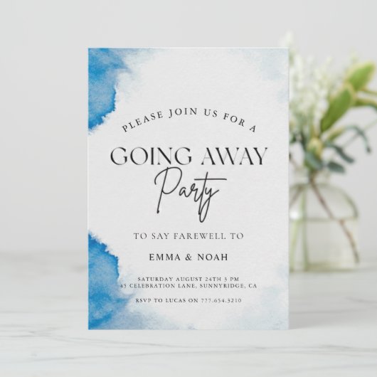 Going Away Party Invitation Printable Template Einladung (Stehend Vorderseite)