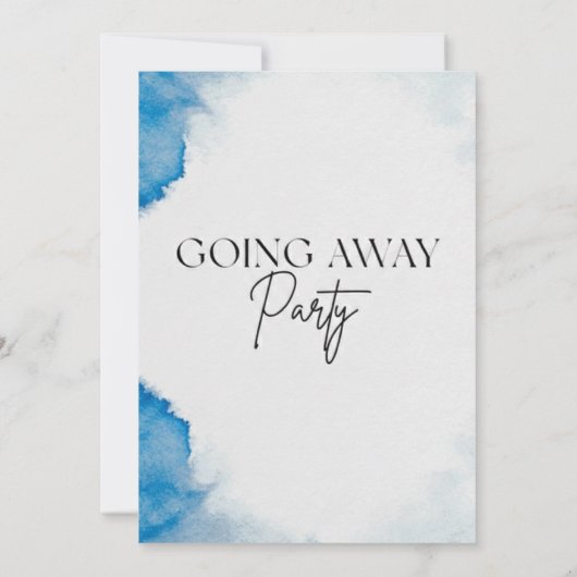 Going Away Party Invitation Printable Template Einladung (Rückseite)