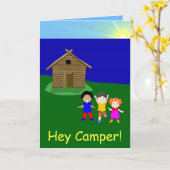 Going Away to Camp Card Karte (Gelbe Blume)