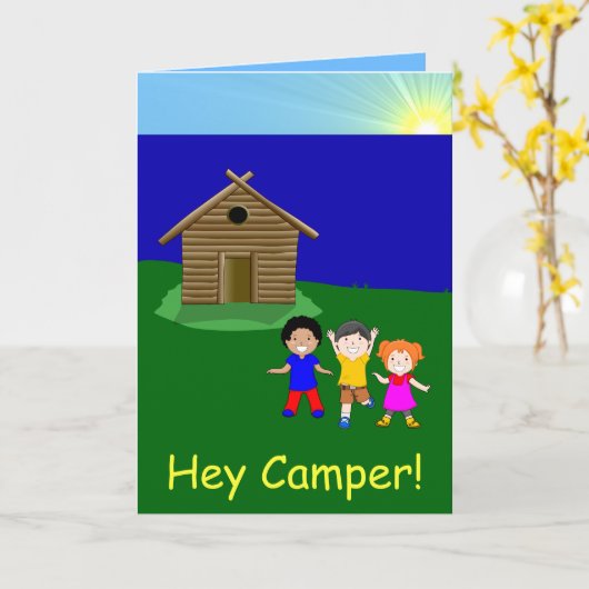 Going Away to Camp Card Karte (Gelbe Blume)