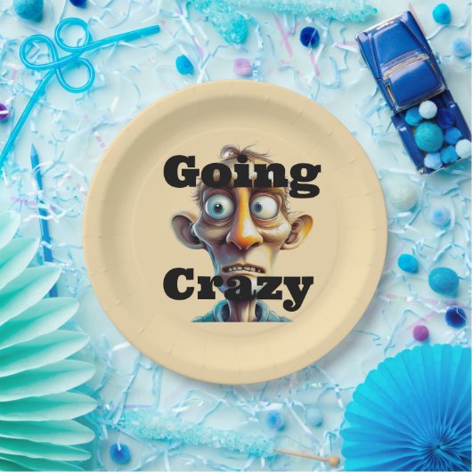 Going Crazy Paper Plate Pappteller (Party)